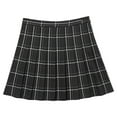 thumbnail image 1 of Plaid Skirt for Women Spring Fall Casual Pleated Skirt A Line Mini Tartan Skirt Party Dance Relaxed Fit Black L, 1 of 8