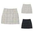 thumbnail image 1 of Plaid Skirts for Women High Waisted Bodycon Mini Skirt Fall Winter Tweed Skirts, 1 of 8
