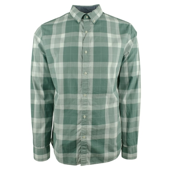 Plaid Slim-Fit Long Sleeve Shirt AG XL