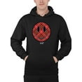 thumbnail image 1 of Plaid Smile - Trendy Checkered Emoji Design Men's Hoodie, 1 of 4