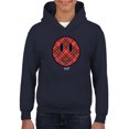 thumbnail image 1 of Plaid Smile - Trendy Checkered Emoji Design Youth's Hoodie, 1 of 4