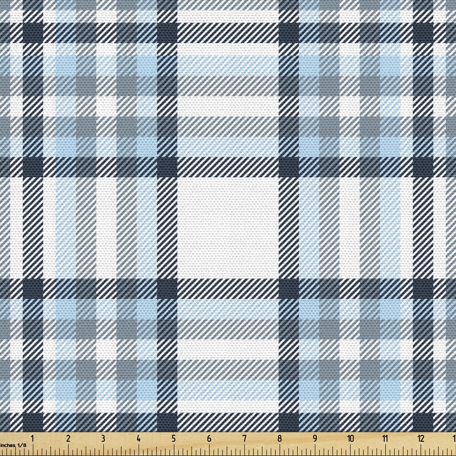 Plaid Sofa Upholstery Fabric by the Yard, Repetitive Traditional Lines  Squares Tiles on Plain Background Illustration, Decorative Fabric for DIY  and Home Accents, White and Blue Grey by Ambesonne - Walmart.com, image size:1500x1500