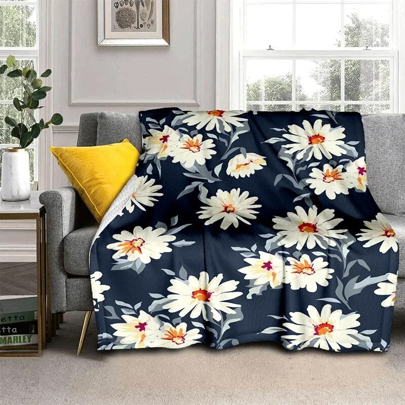 Plaid Soft Warm Flannel Throw Noon Break Blankets Fans Gif Cartoon