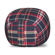 Plaid Storage Toy Bag Chair, Classical Pattern Traditional Origins Irish Country Retro Style Simple Checkered, Stuffed Animal Organizer Washable Bag, Small Size, Multicolor, by Ambesonne