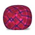 thumbnail image 1 of Plaid Storage Toy Bag Chair, Diagonal Checkered Geometric Retro Motif Abstract Diagonal Gingham Scottish, Stuffed Animal Organizer Washable Bag, Large Size, Green Magenta Quartz, by Ambesonne, 1 of 3