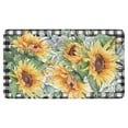 thumbnail image 1 of Plaid Sunflower Flowers Welcome Door Mat Decorative Doormat Farmhouse Low-Profile Floor Rug Switch Mat for Home Indoor Outdoor Decorations 17 X 30 Inch, 1 of 6