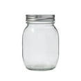 thumbnail image 1 of Plaid Surface Glass Mason Jar, 16 oz, 1pc, 1 of 6