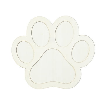 Plaid Surfaces Layered Wood Shape, Paw