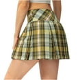 thumbnail image 1 of Plaid Tennis Skirt with Shorts Pleated Mini Skirt Casual Golf A Line Skorts Skirts for Women with Pocket, 1 of 5