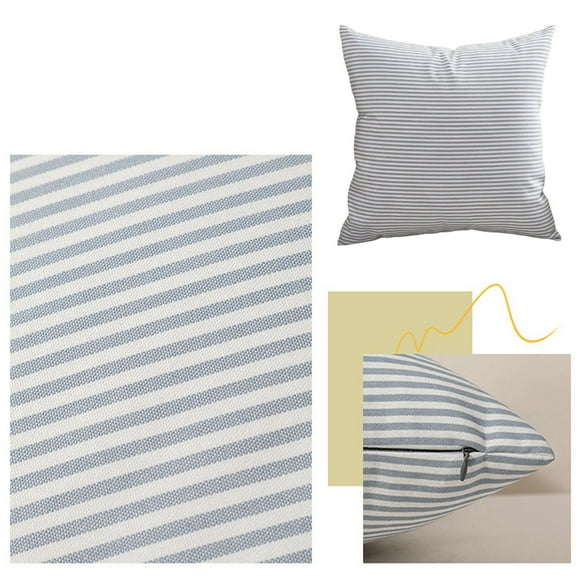 Plaid Throw Pillow Covers - Breathable Nylon, Temperature Regulating, All-season Comfort for Sofa and Porch, Blue Cottage Decor, topliu