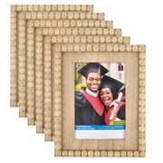 Plaid Unfinished Wood Beaded Edge Frame Set, Set of 6, 6.7 x 8.3 in
