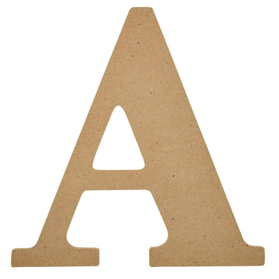 Plaid Unfinished Wood MDF 8" Letter for DIY Arts and Crafts, A