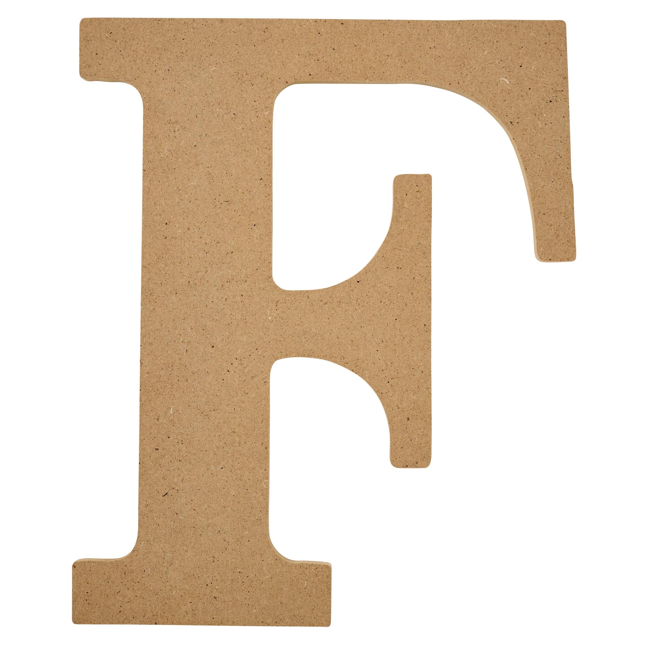 Hello Hobby, Plaid Unfinished Wood MDF Letter F, 8
