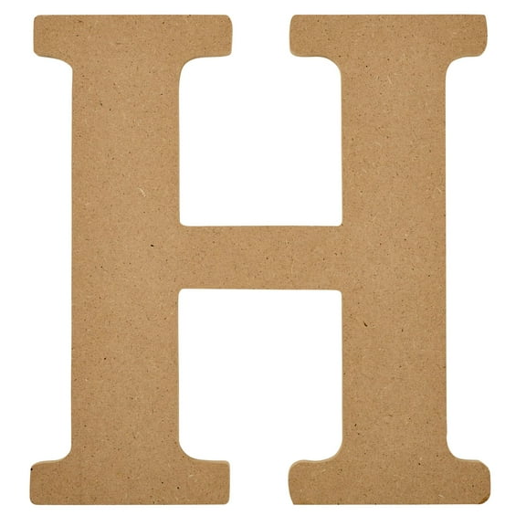 Plaid Unfinished Wood MDF 8" Letter for DIY Arts and Crafts, H