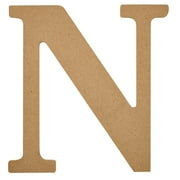 Plaid Unfinished Wood MDF 8" Letter for DIY Arts and Crafts, N