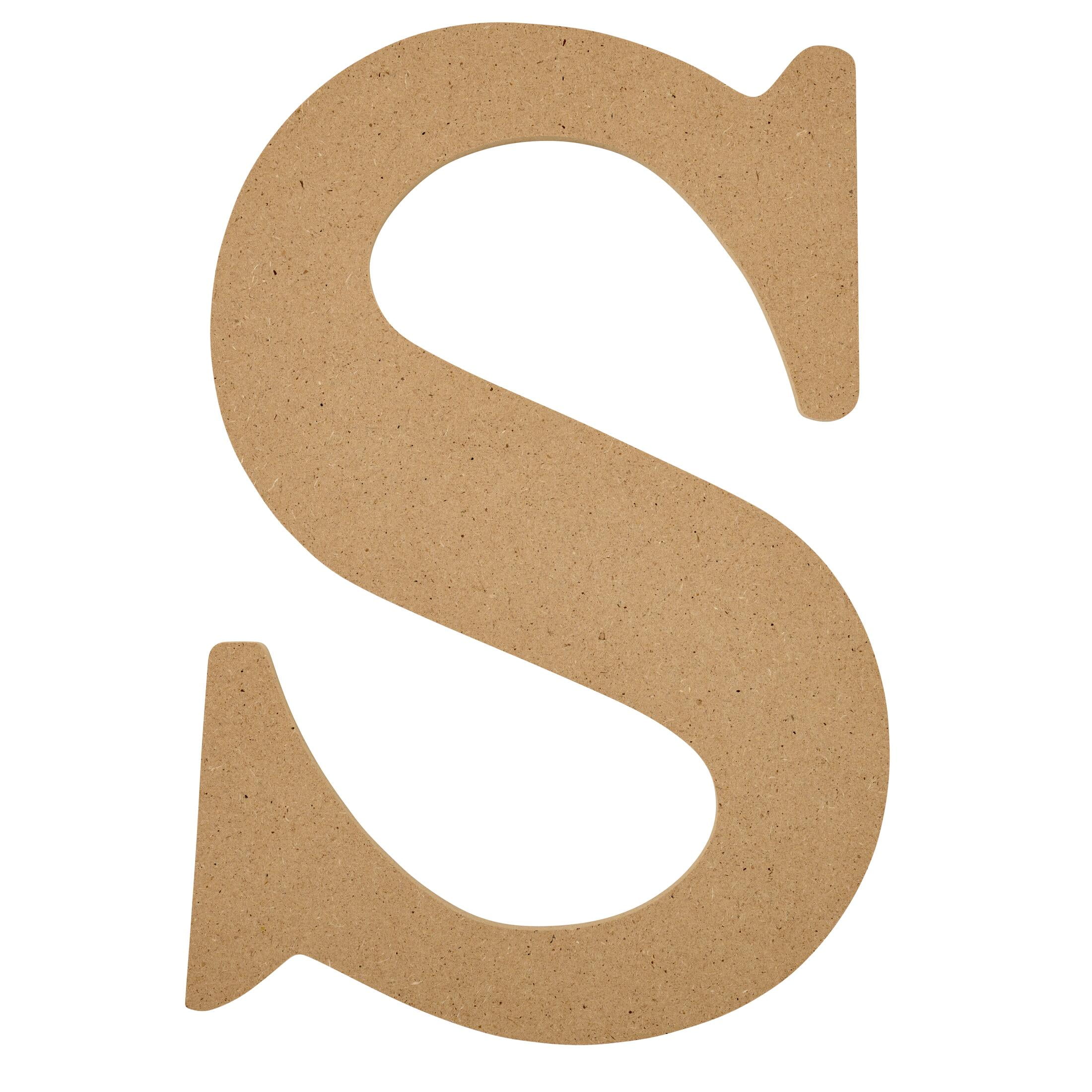 Plaid Unfinished Wood MDF 8" Letter for DIY Arts and Crafts, S