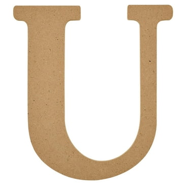 Plaid Unfinished Wood MDF 8" Letter for DIY Arts and Crafts, U