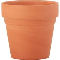 Plaid Unpainted Surface, Medium Terra Cotta Flower Pot, 1 Piece, 4"