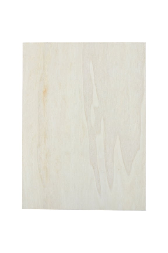 96295E Unpainted Wood Surface, Large Rectangle Plaque, 1 Piece, 12" x 9"