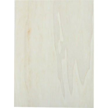 Plaid Unpainted Wood Surface, Large Rectangle Plaque, 1 Piece, 12" x 9"