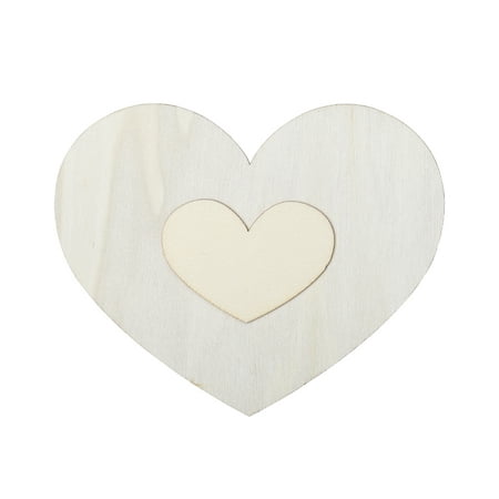 Plaid Surfaces Layered Wood Shape, Heart