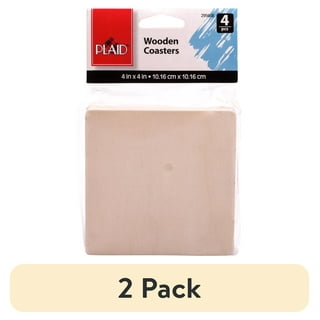 The Known World Wood Coaster Set of six 4x4in Raw Wood The Known World Wood Coaster Set of six 4x4in Raw Wood