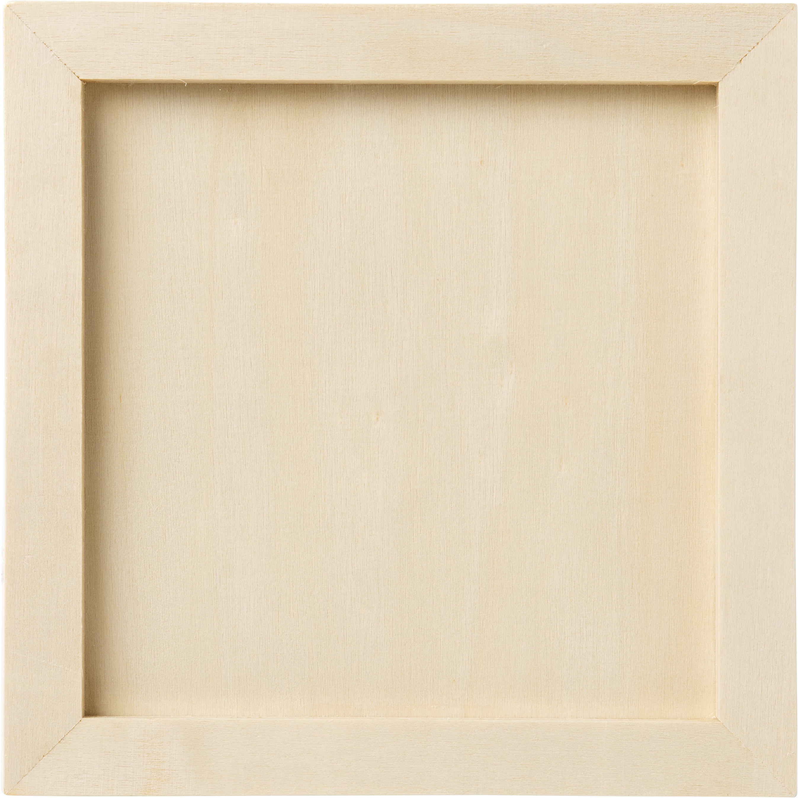Plaid Unpainted Wood Surface, Square Panel, 3 Piece, 6" x 6"