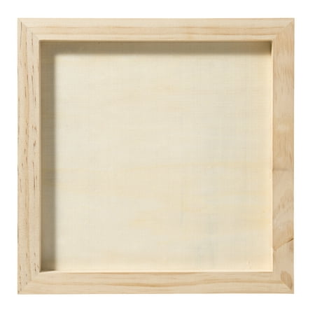 Plaid Unpainted Wood Surface, Wood Panel, 1 Piece, 10" x 10"