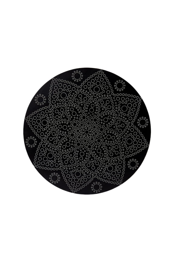 Unpainted Wood Surfaces Circle Plaque, Lotus Mandala, 10"