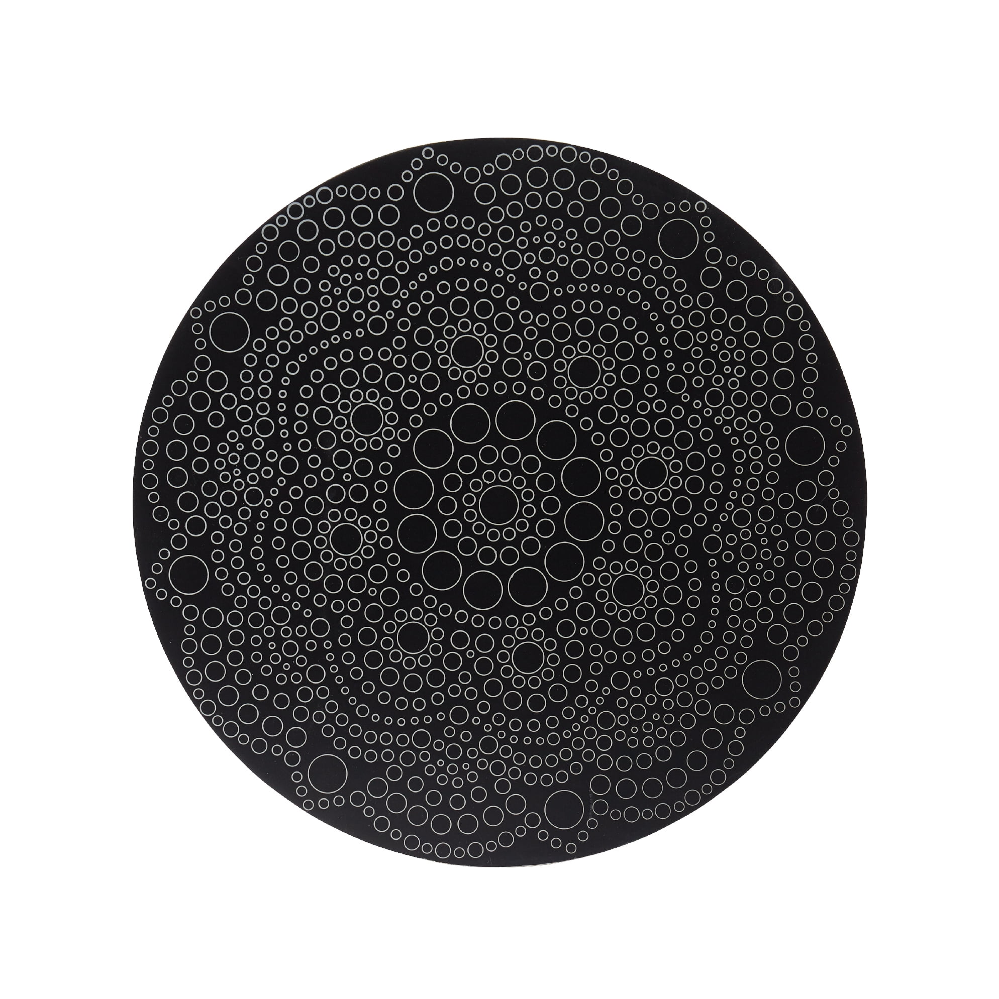 Plaid Unpainted Wood Surfaces Circle Plaque, Traditional Mandala, 10"