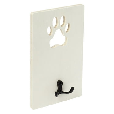 Plaid Unpainted Wood Surfaces Pet Leash Holder, 6" x 8"