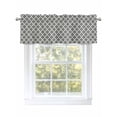 thumbnail image 1 of Plaid Valances for Windows, Rod Pocket Kitchen Valance Curtains - Soft & Washable Small Window Treatment for Living Room,&nbsp;Bathroom, Grey , 42x12 Inch, 1 Panel, 1 of 9
