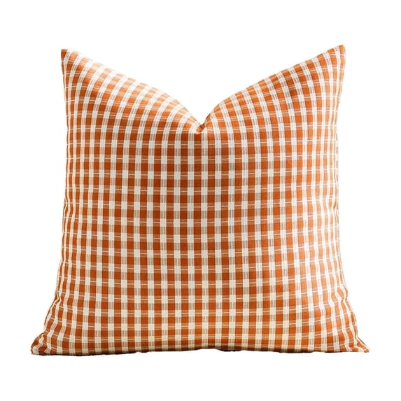 Plaid Waterproof Complete Outdoor Throw Pillow 1‑Pack 17.72×17.72 Inch, Weather‑Resistant Cushion, Indoor Patio Pool Garden Sofa Decor Pillow