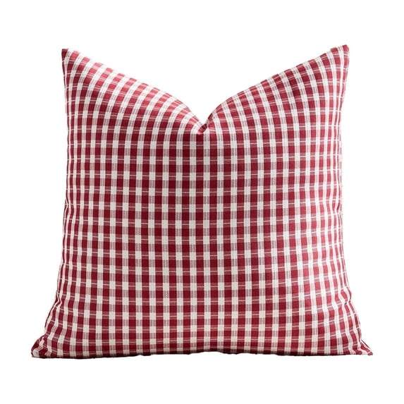 Plaid Waterproof Complete Outdoor Throw Pillow 1‑Pack 17.72×17.72 Inch, Weather‑Resistant Cushion, Indoor Patio Pool Garden Sofa Decor Pillow