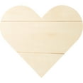thumbnail image 1 of Plaid Wood Surface, Heart Shaped Plaque, 1 Piece, 12 1/2" x 12 1/8", Unfinished Wood, 1 of 6