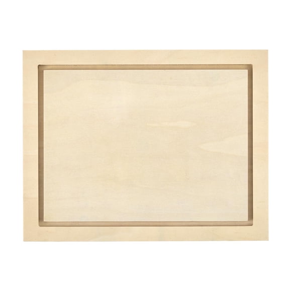 Plaid Wood Surfaces Floating Plaque, 11.5" x 9"