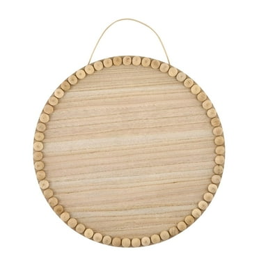 Plaid Wood Surfaces Round Beaded Edge Plaque, 15"