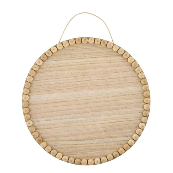 Plaid Wood Surfaces Round Beaded Edge Plaque, 15"