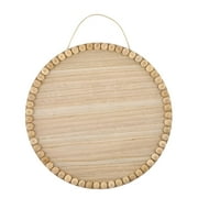 Plaid Wood Surfaces Round Beaded Edge Plaque, 15