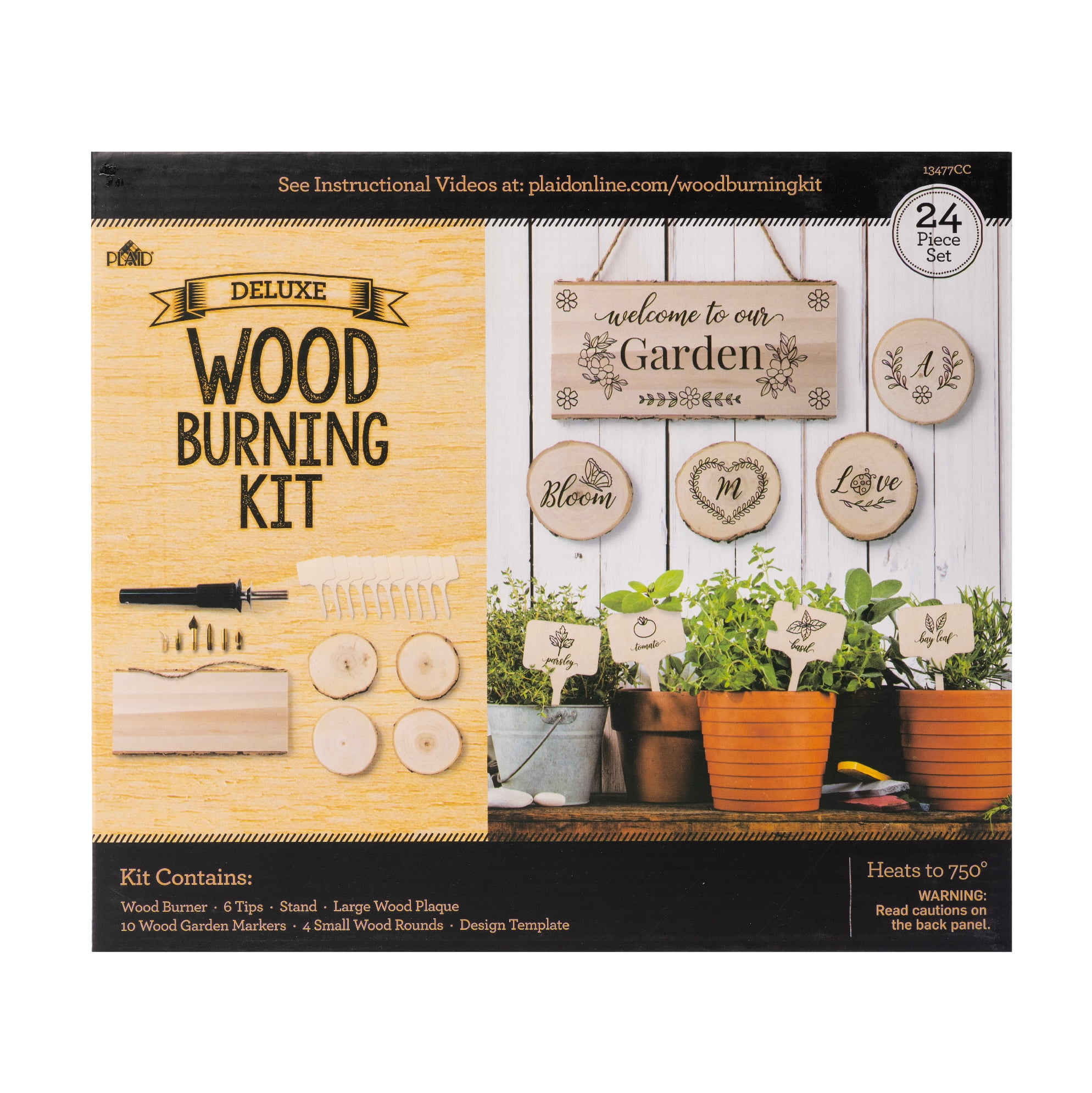 Plaid Woodburning Tool Kit, Garden, 24 Pieces