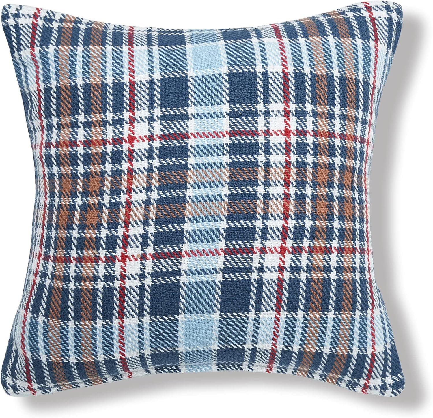 Lawson Lake 18" Square Rustic Plaid Throw Pillow