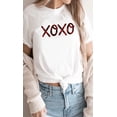 thumbnail image 1 of Plaid XOXO Valentines Day PLUS SIZE Graphic Tee T-Shirt, 1 of 5