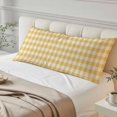 thumbnail image 1 of Plaid Yellle, Body Pillow Cover, Pillowcase Protectors with Zipper, Breathable Decorative Throw Pillow Case Cover, Rural Abstract Geometric Lattice Pillow Shams for Couch Sofa 20x60Inch, 1 of 8
