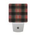 thumbnail image 1 of Plaid in Green Red Yellow LED Night Light with Smart Sensor Plug Into Wall Dusk to Dawn 2 packs, 1 of 7