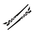 thumbnail image 1 of Plaid side skirt car sticker whole car decal pull float stick waist line pull-black, 1 of 5