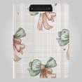 thumbnail image 1 of Plaids Green Orange Colored Bows Foldable Binder Folder Clipboard with Pen Slot Double Clips A4 Size File Storage, 1 of 8
