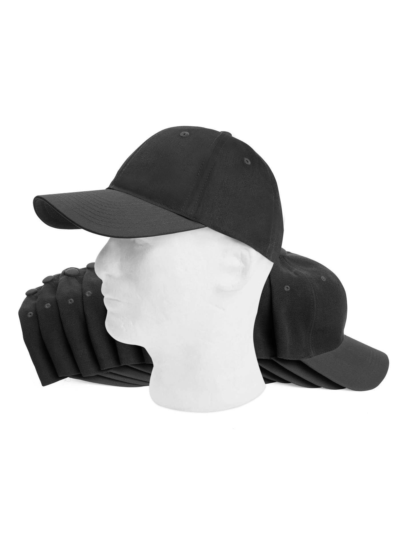 Plain Adjustable Adjustable Hat - 12 Pack - Charcoal - Walmart.com