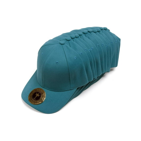 Plain Adjustable Adjustable Hat - 12 Pack - Teal