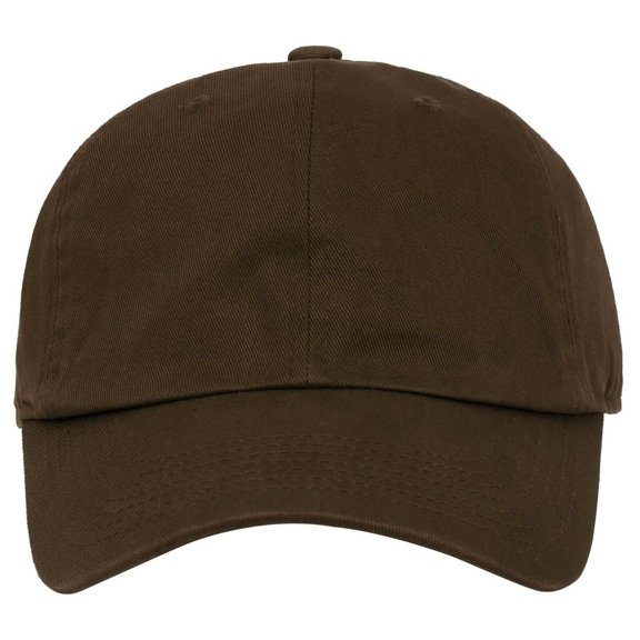Plain BASEBALL CAP Dad Hat Low Profile Solid Cotton Pigment Adjustable (7fc047_Brown)
