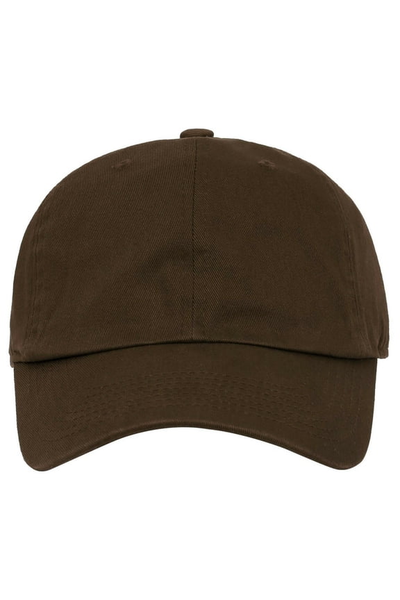 Plain BASEBALL CAP Dad Hat Low Profile Solid Cotton Pigment Adjustable (7fc047_Brown)